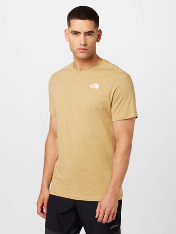 THE NORTH FACE Regular Fit T-Shirt 'Red Box' in Grün: predná strana