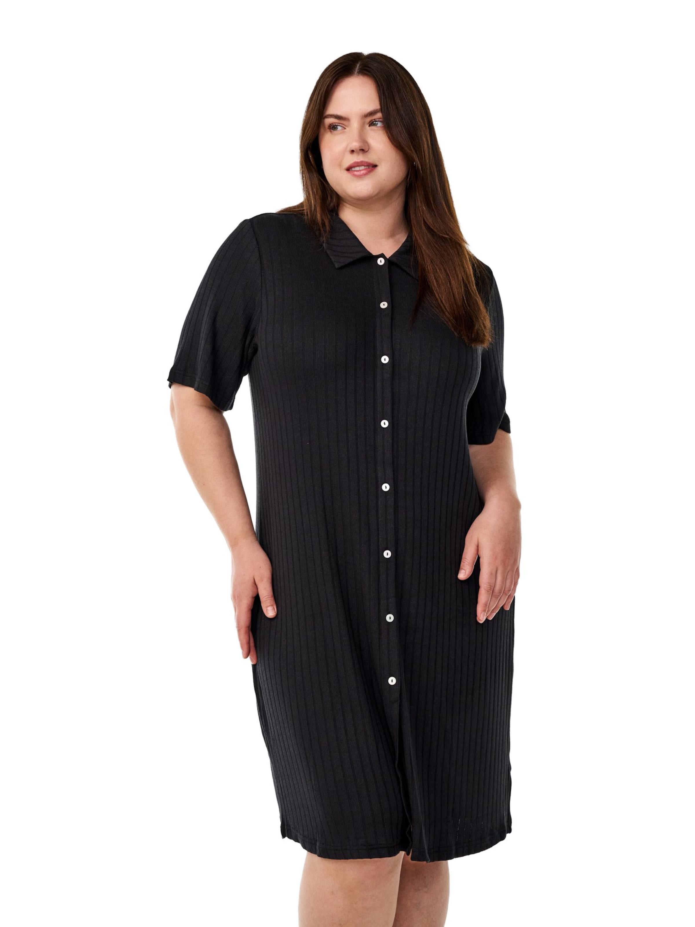 Zizzi Šaty 'EJUNE' - Čierna: predná strana