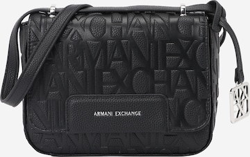 ARMANI EXCHANGETorba preko ramena 'LIZ PEBBLE' - crna boja: prednji dio