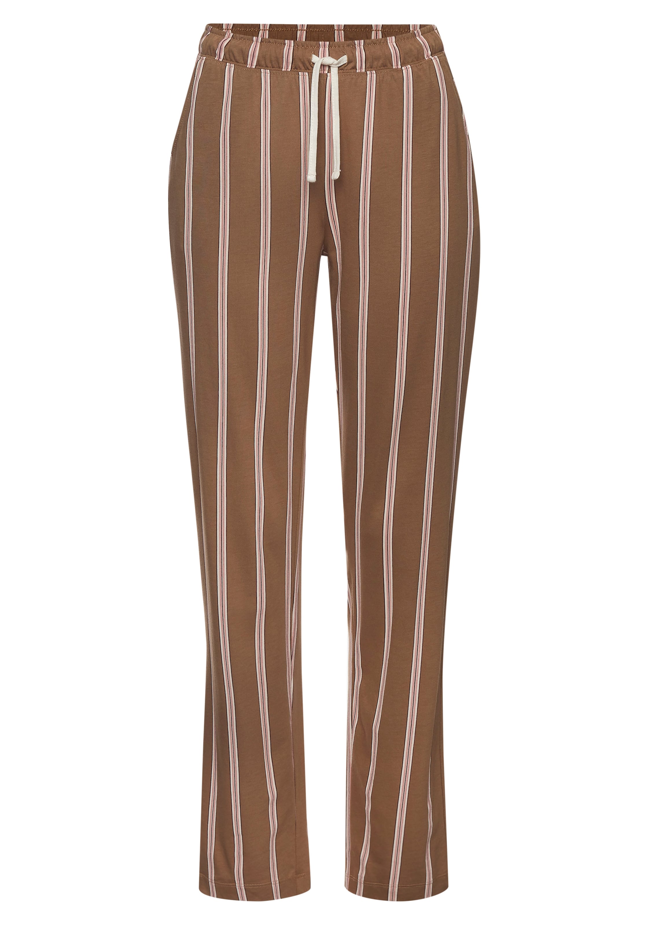 LASCANA - Pantalón de pijama en marrón: frente