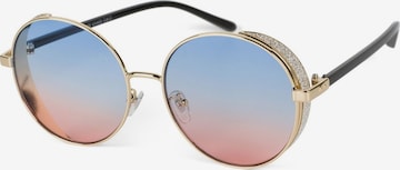 styleBREAKER Sonnenbrille 'Runde Sonnenbrille mit Glitzer Side Shield' in Mischfarben: Vorderseite