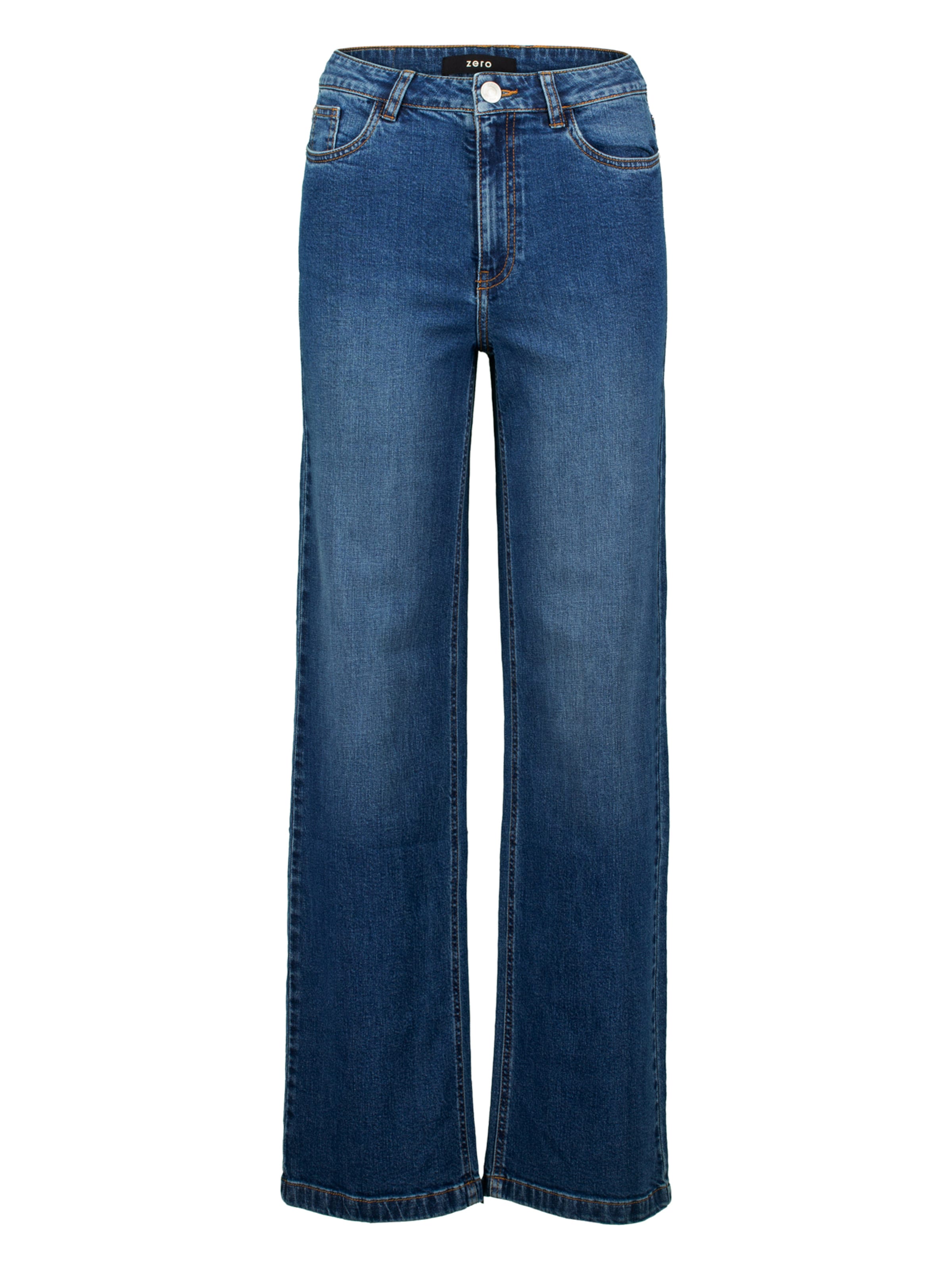 Wide leg Jeans di zero in blu: frontale