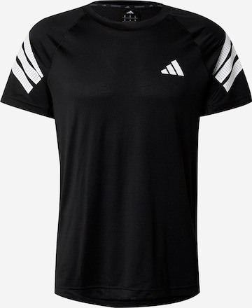 T-Shirt fonctionnel 'Icon 3-Stripes' ADIDAS PERFORMANCE en noir : devant