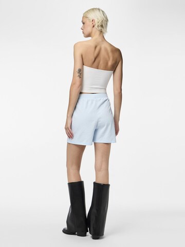 PIECES Regular Broek 'PCBrecca' in Blauw