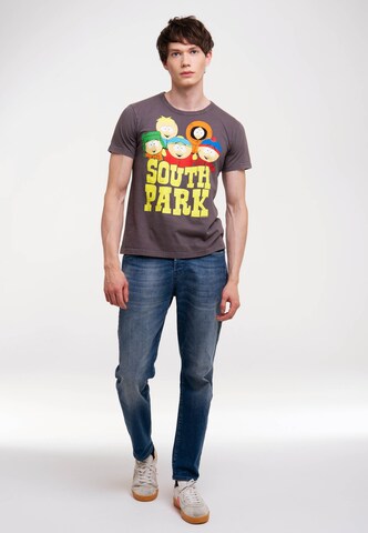 LOGOSHIRT Shirt 'South Park - Fünf Freunde' in Grey
