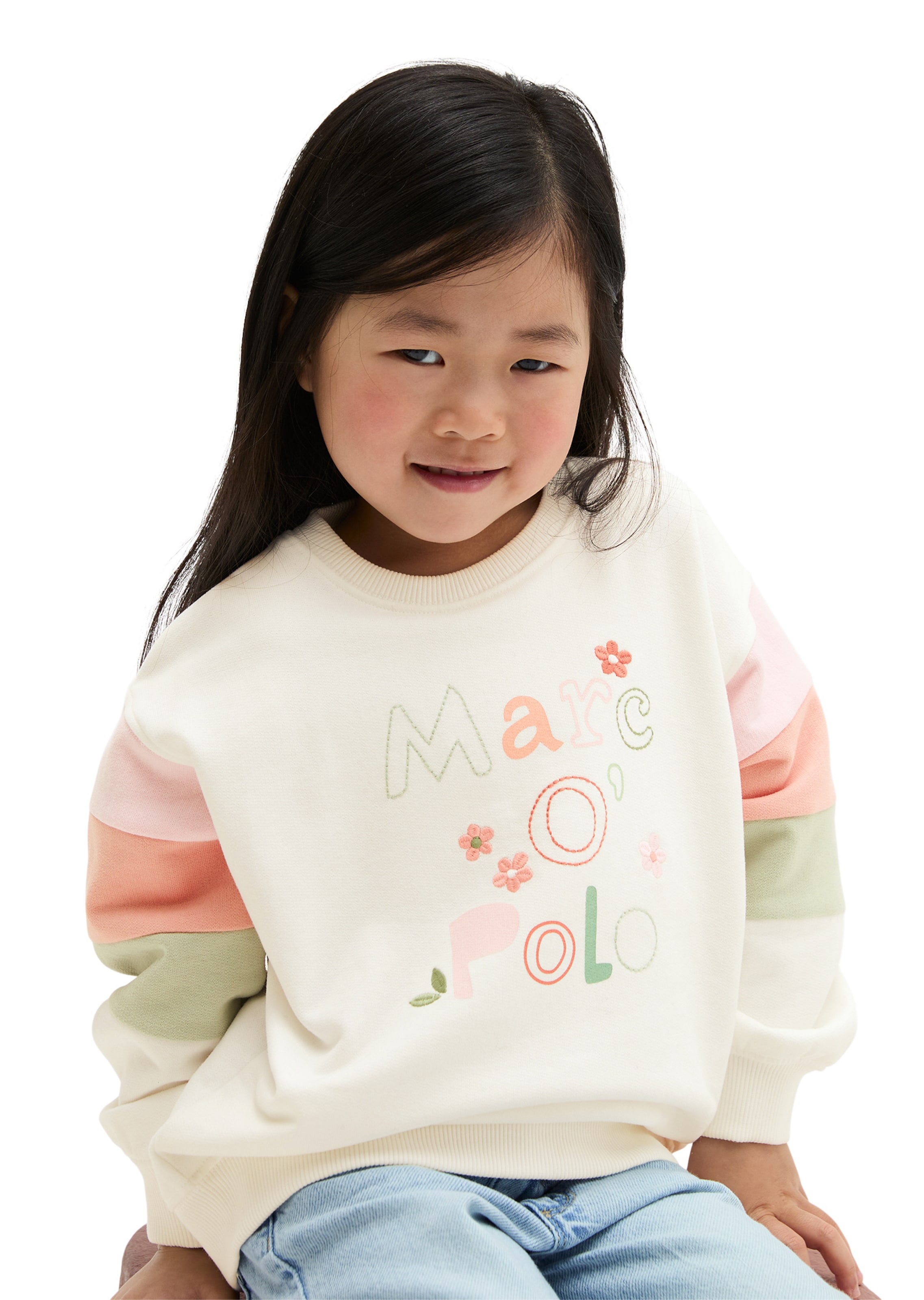 Sweat-shirt Marc O'Polo en blanc : devant