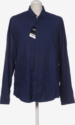 MANGO Button Up Shirt in M in Blue: front