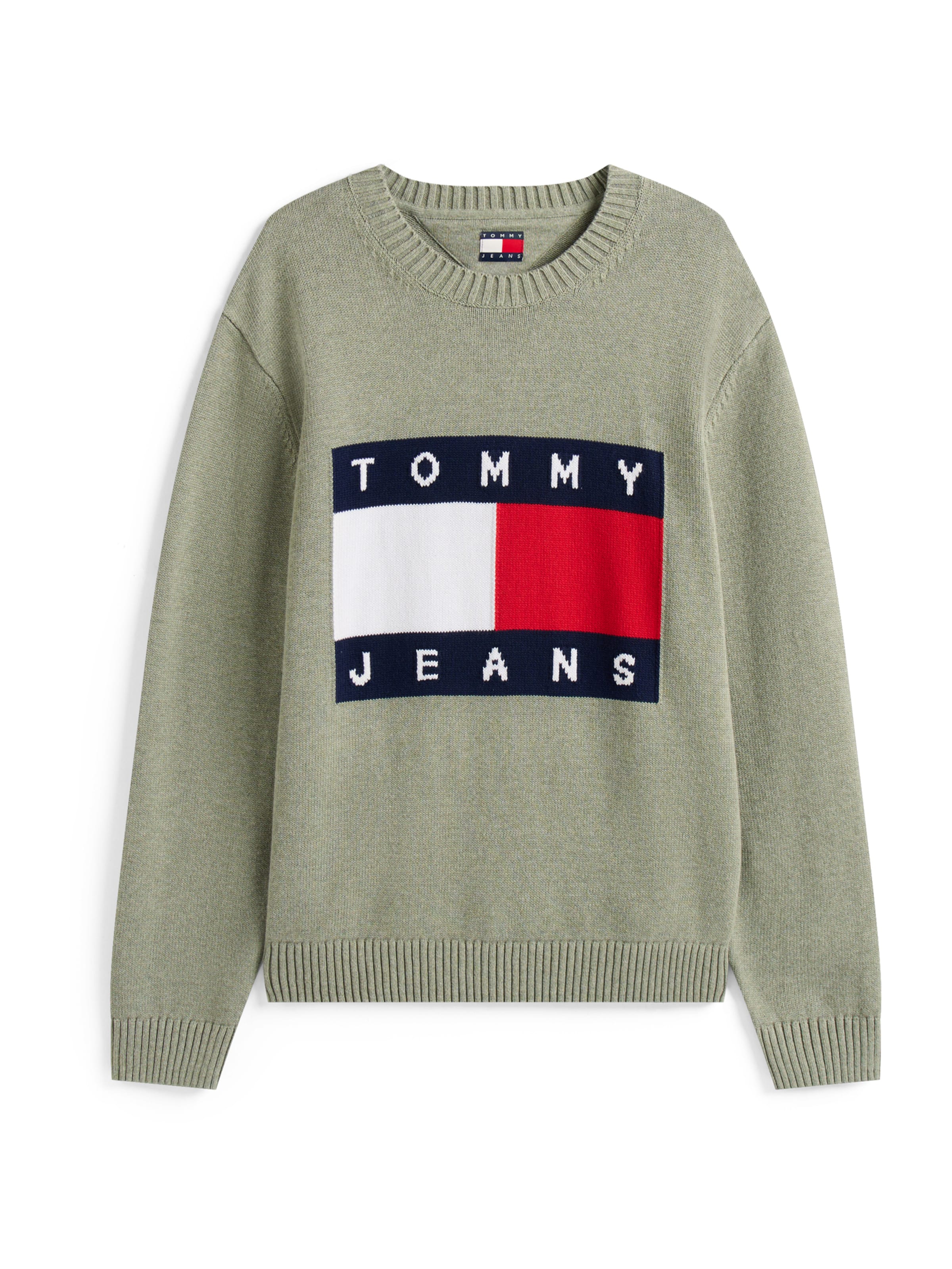Tommy Jeans Πουλόβερ σε πράσινο: μπροστά