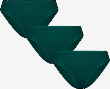 Albero Natur Panty 'Bio-Baumwoll-Slip mit Spitze – 3er Pack' in Green: front