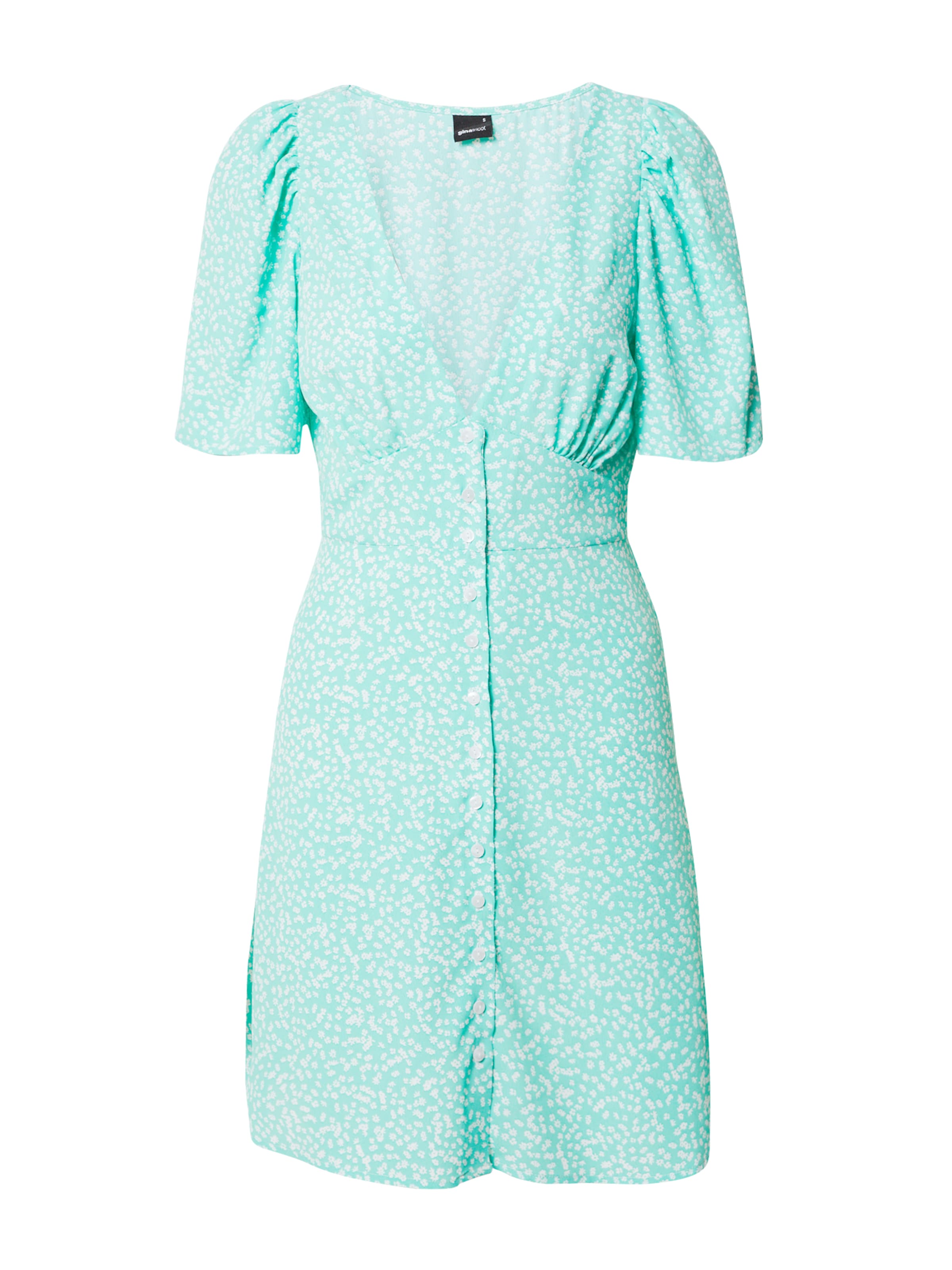 Gina Tricot Sukienka koszulowa 'Carola' w kolorze zielony: przód