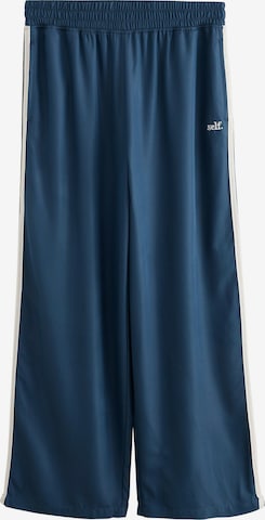 Pantaloni di self. in blu: frontale