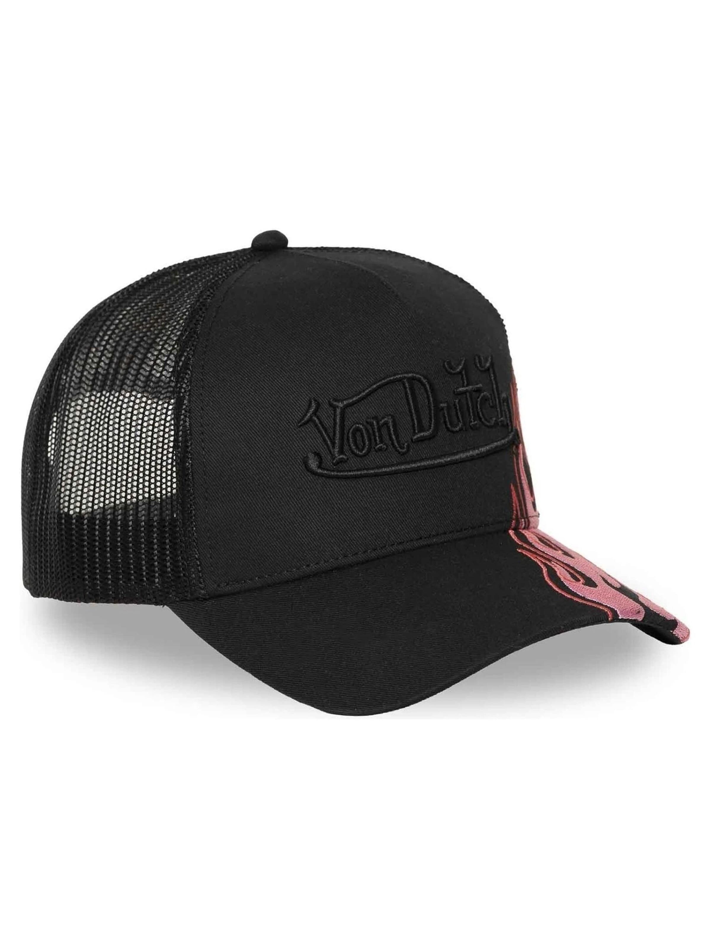 Von Dutch - Gorra 'Gorra von dutch negra pink flames trucker cap 6' en negro