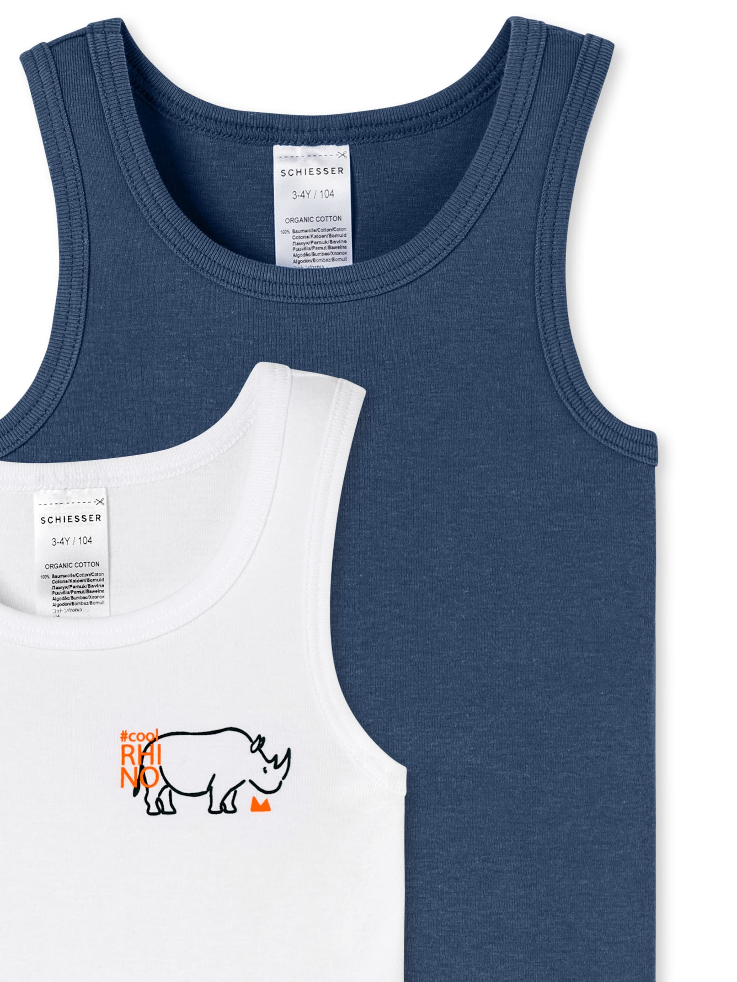 Maillot de corps ' Fine Rib ' SCHIESSER en bleu