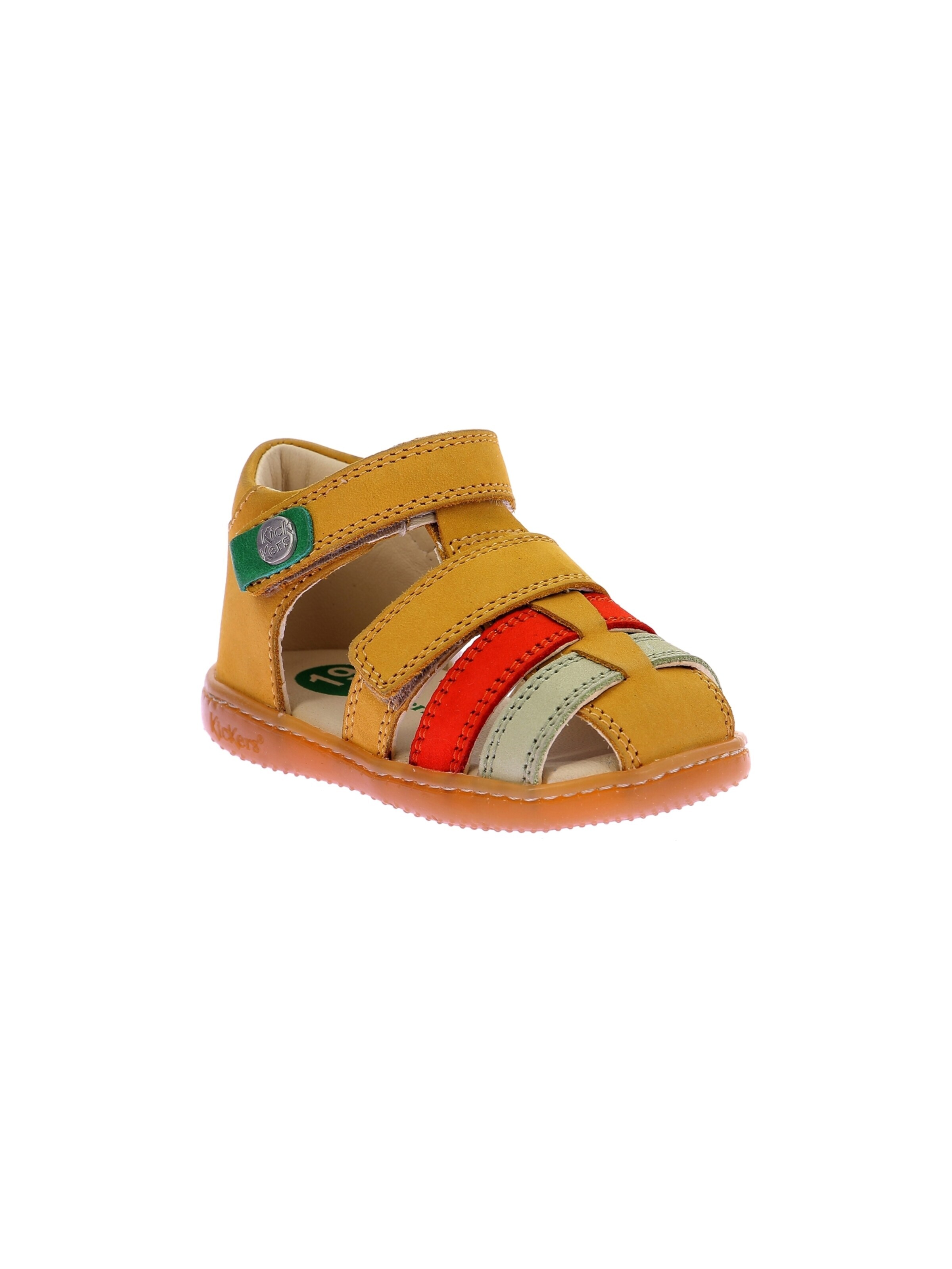 Kickers Open schoenen 'Kick Pod Ledersandalen für Kinder' in Groen