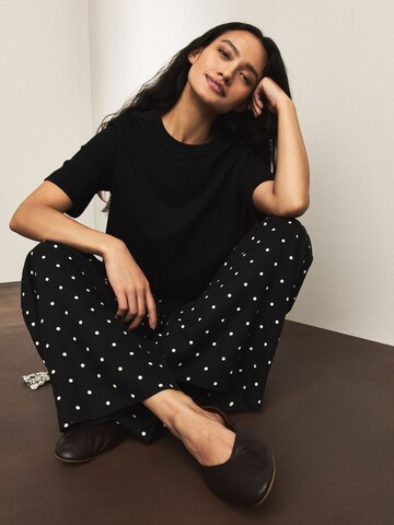 Wide Leg Pantalon Next en noir