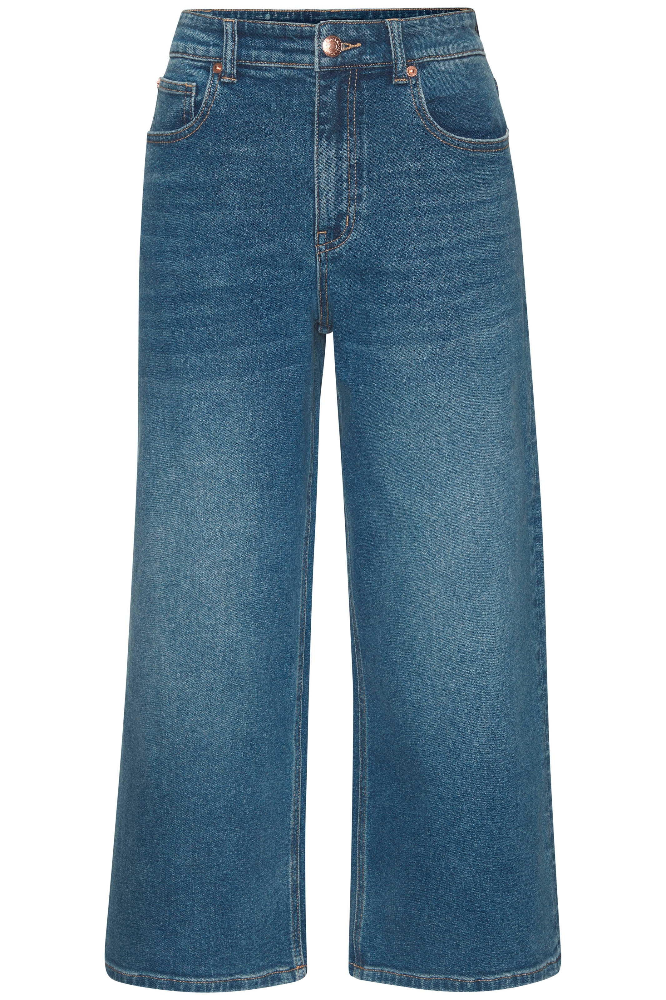 LASCANA Wide leg Jeans &#x27;LASCANA&#x27; i blå: framsida
