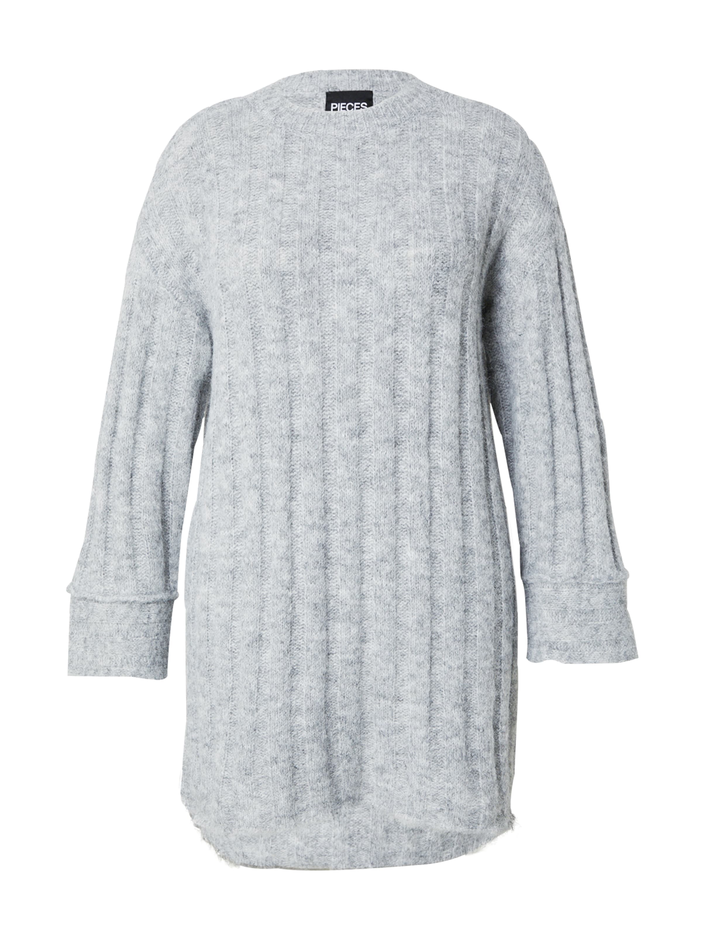 PIECES Curve Pletené šaty 'PCRUBBLE' - Sivá: predná strana