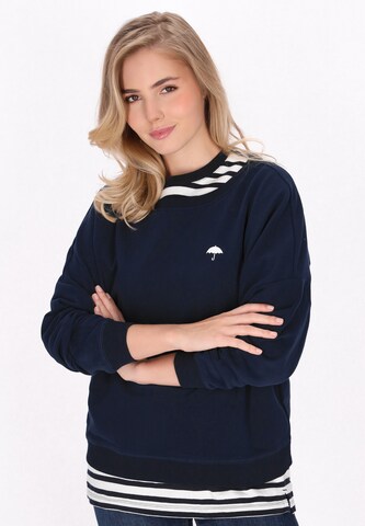 Sweat-shirt Schmuddelwedda en bleu : devant