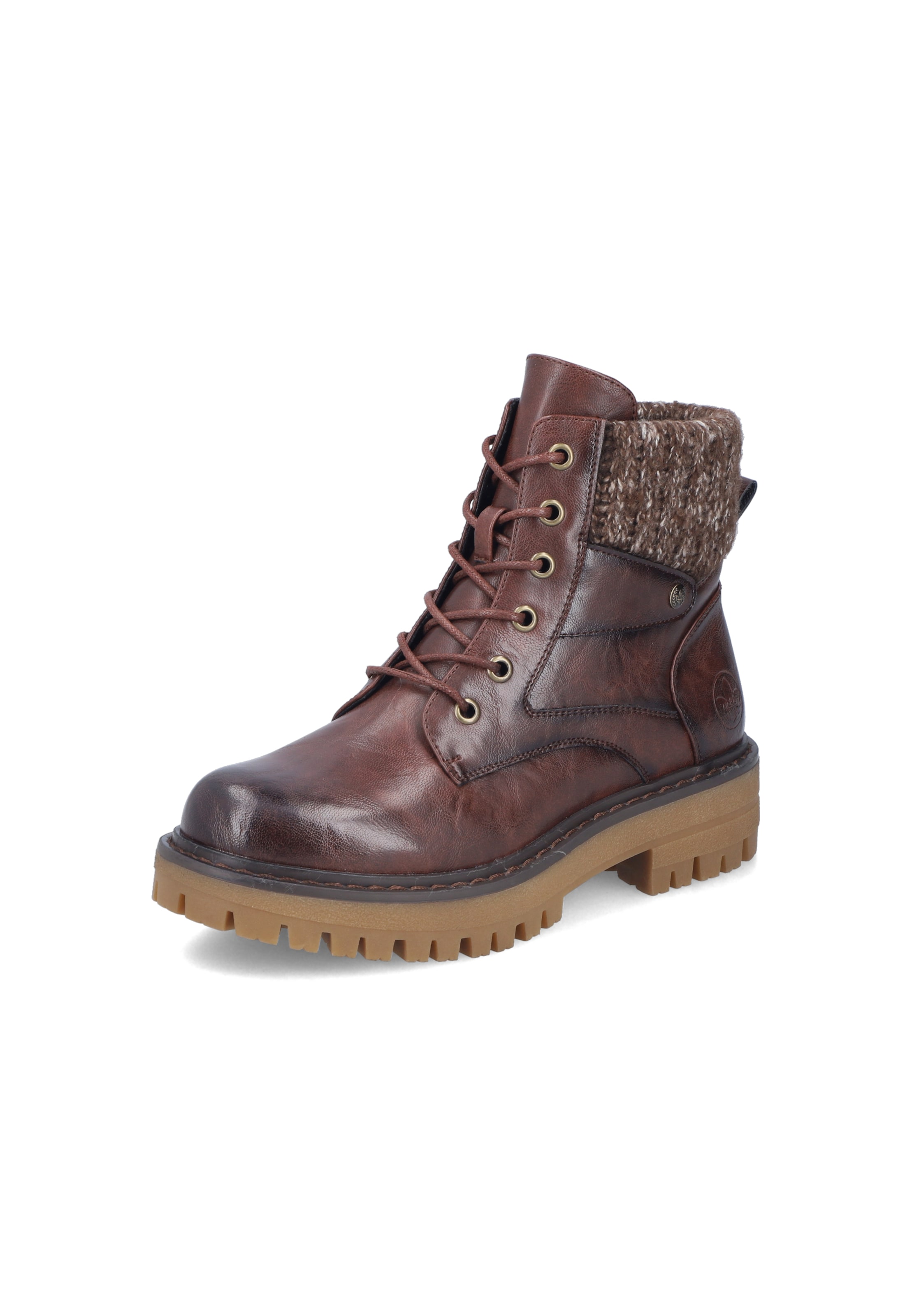 Bottines à lacets ' 92920 ' Rieker en marron : devant