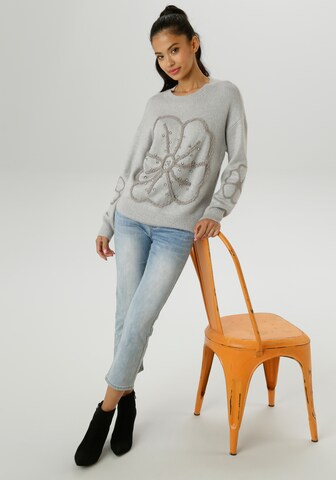 Aniston SELECTED Sweater in Grey