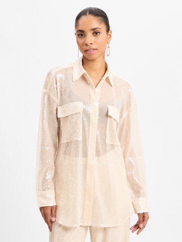 Chemisier 'Ballet' BOSS en beige : devant