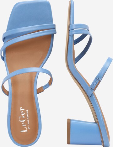 LeGer by Lena Gercke - Zapatos abiertos 'Vicki' en azul: lado