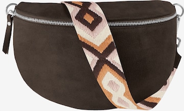 lePelou Gürteltasche 'ONDA large' in Braun: Vorderseite