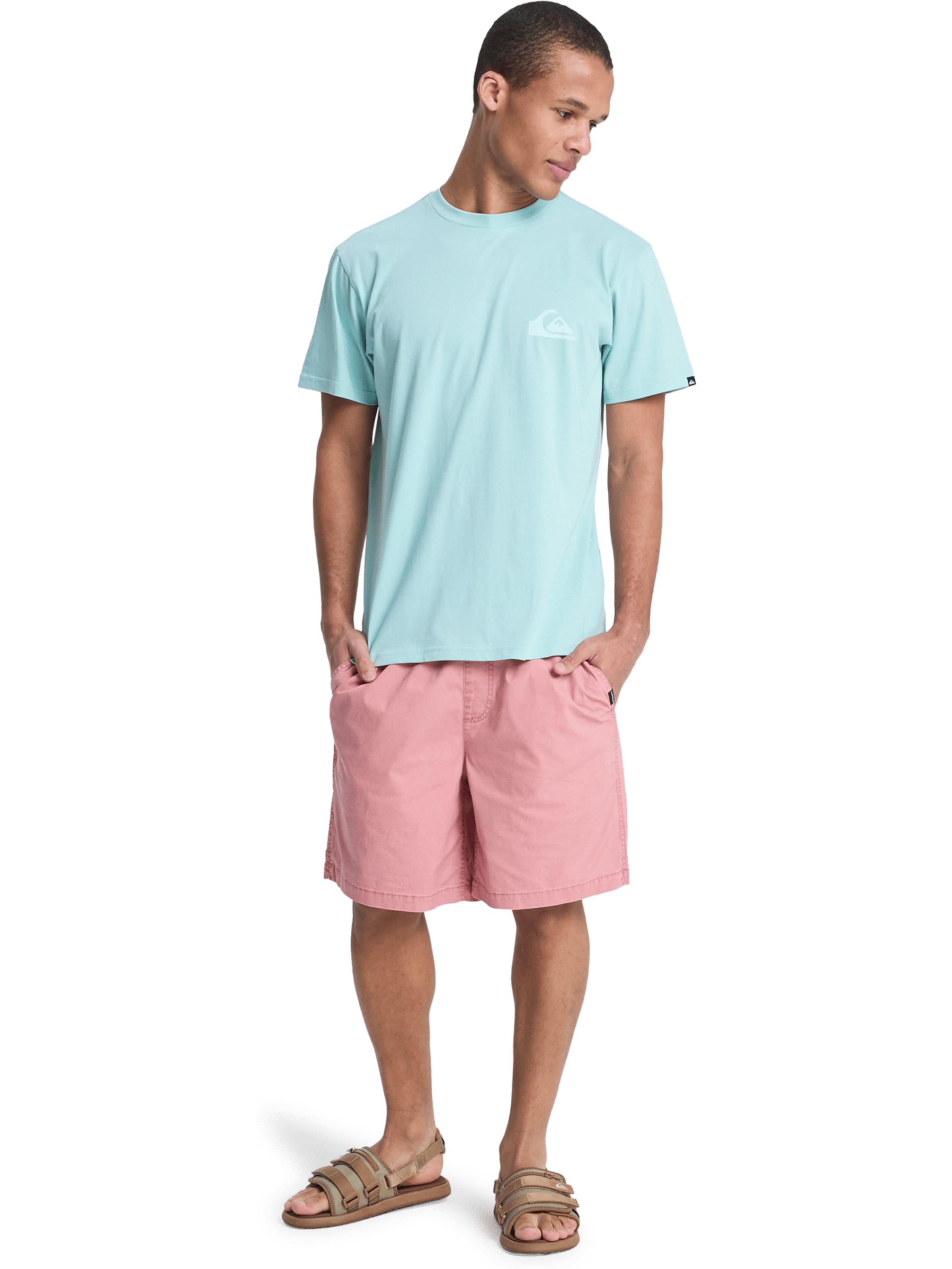 QUIKSILVER Loose fit Workout Pants 'Taxer' in Pink