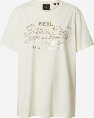 T-shirt Superdry en blanc : devant