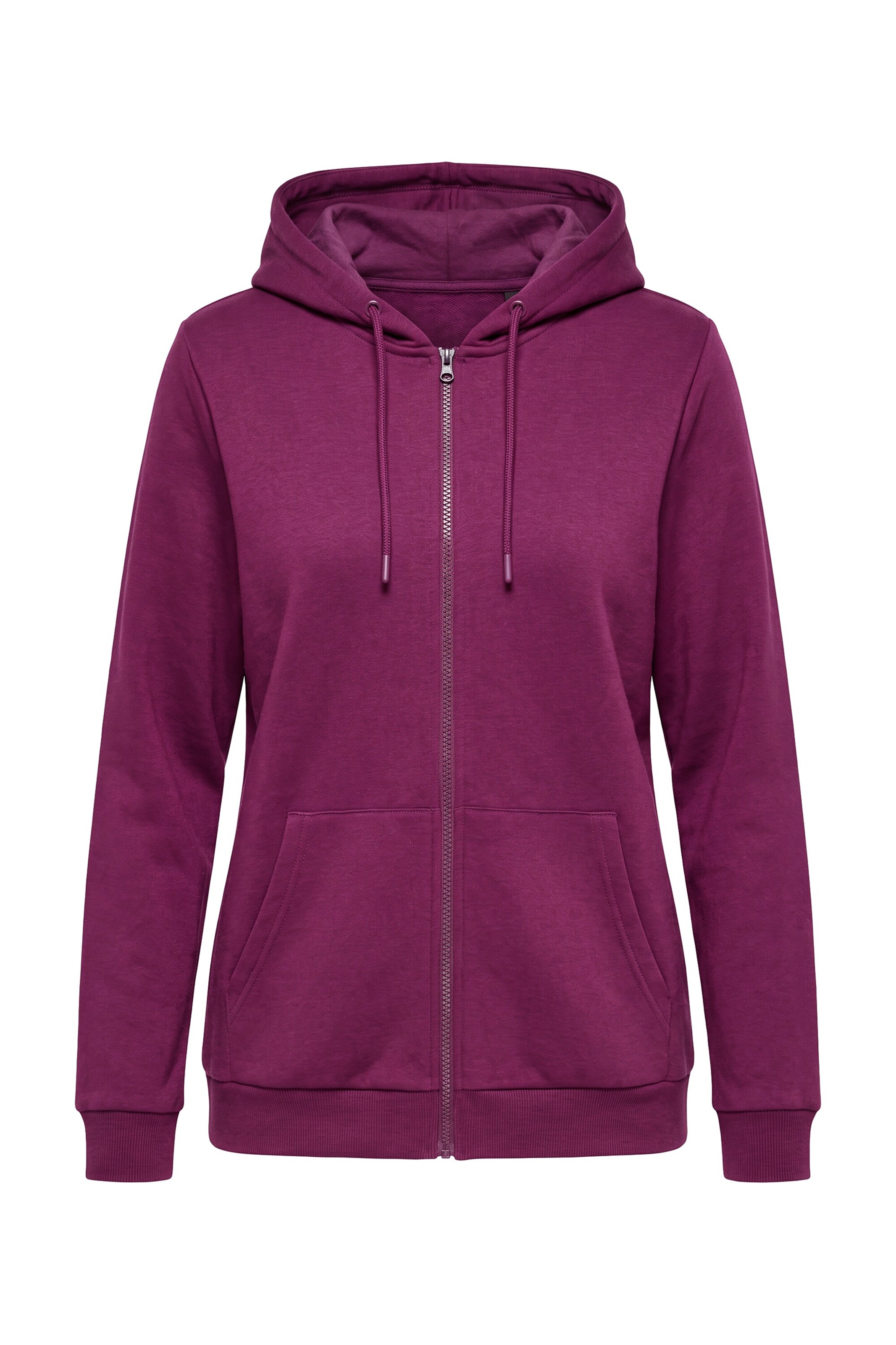 Ulla Popken Sweat jacket in Pink: front