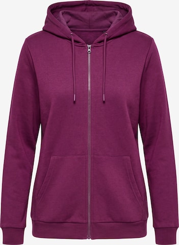 Ulla Popken Sweat jacket in Pink: front