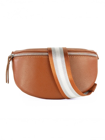 lePelou Gürteltasche 'CHIARA small' in Braun: Vorderseite