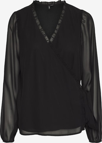 VERO MODA Blouse 'VERA' in Zwart: voorkant