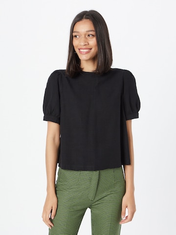 Warehouse Blouse in Black: front