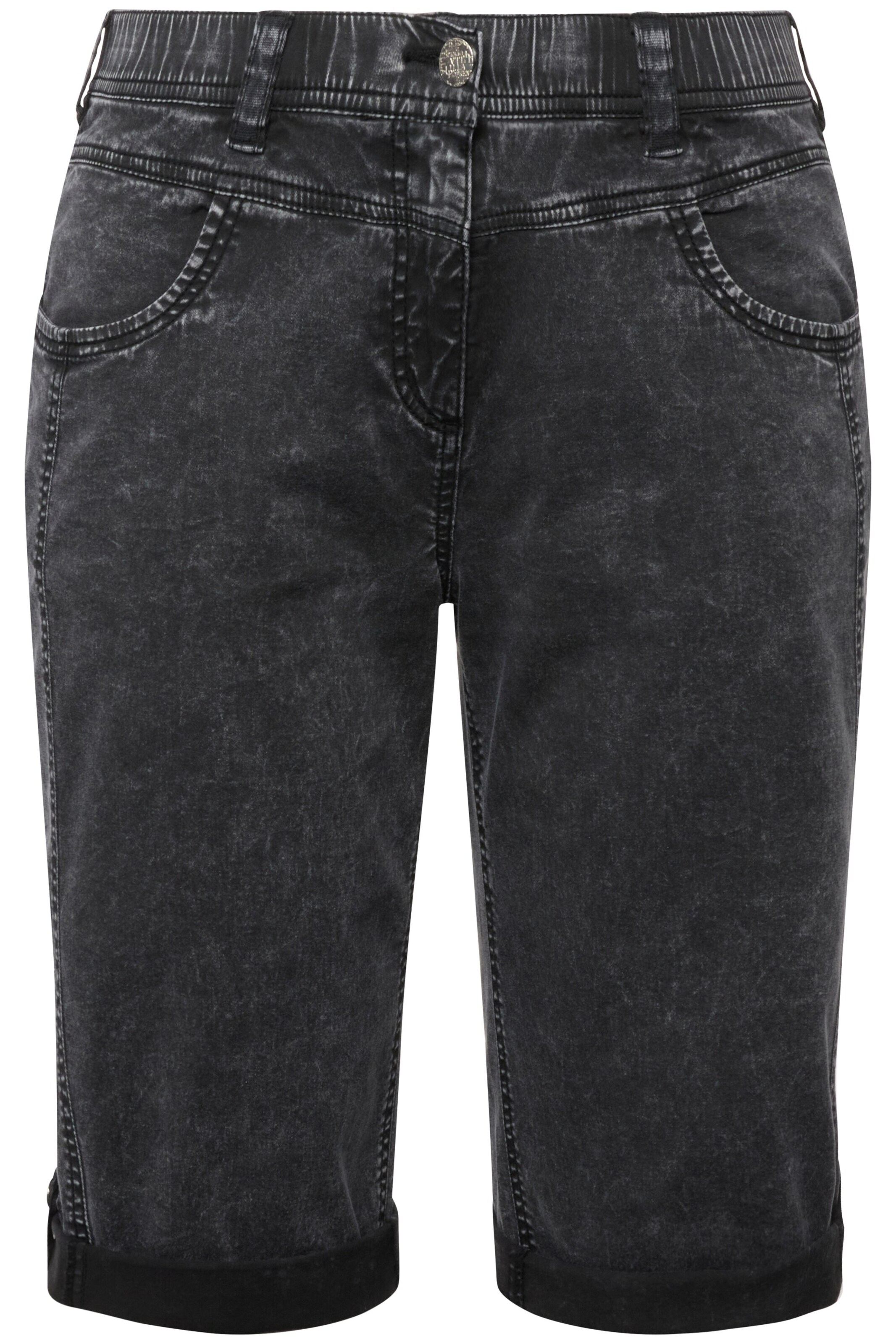 Ulla Popken Skinny Jeans in Zwart: voorkant