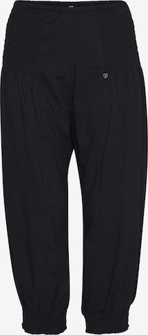 PULZ Jeans Tapered Harem Pants 'JILL' in Black: front