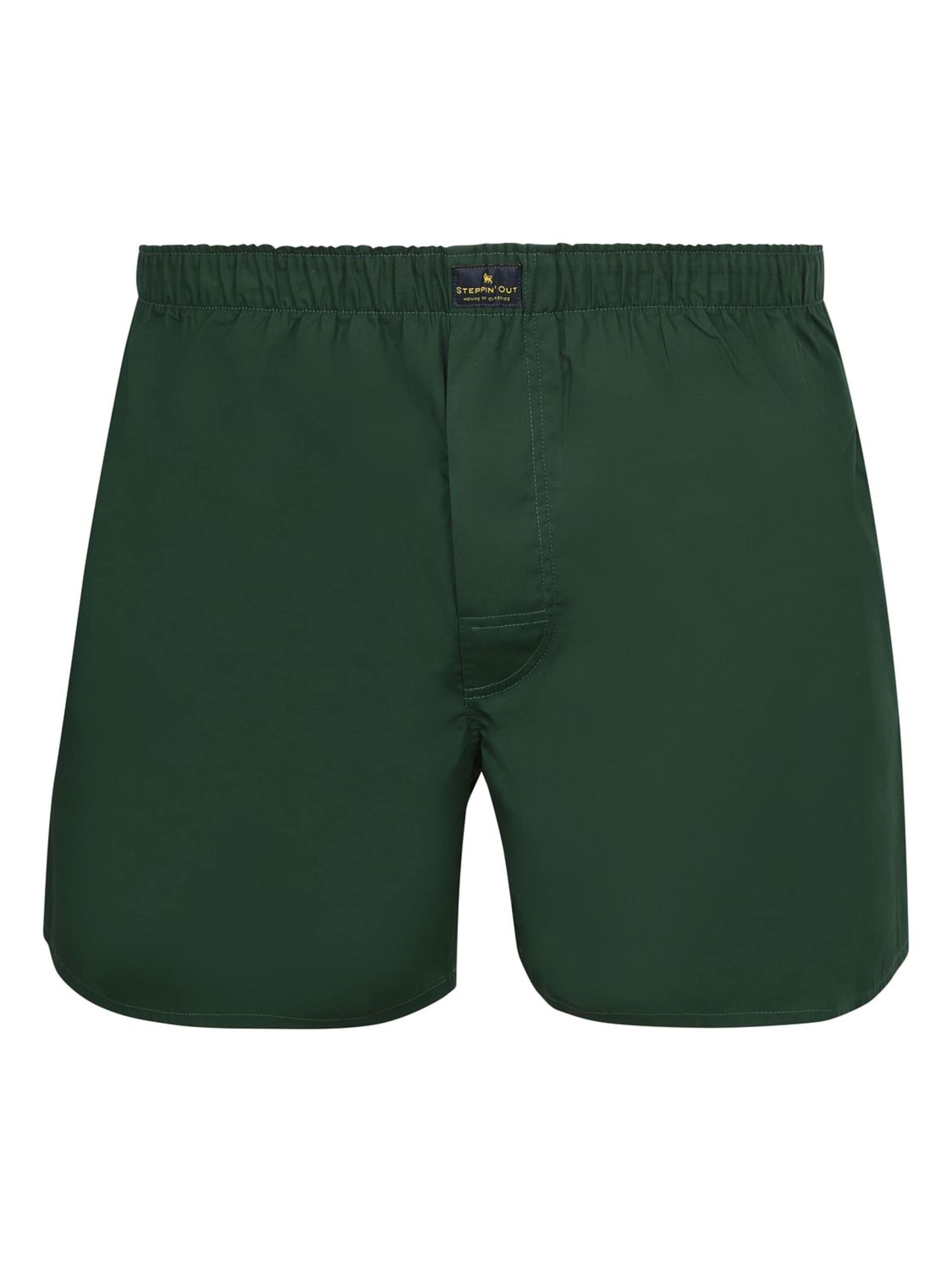 Steppin' out Boxershorts in Groen: voorkant