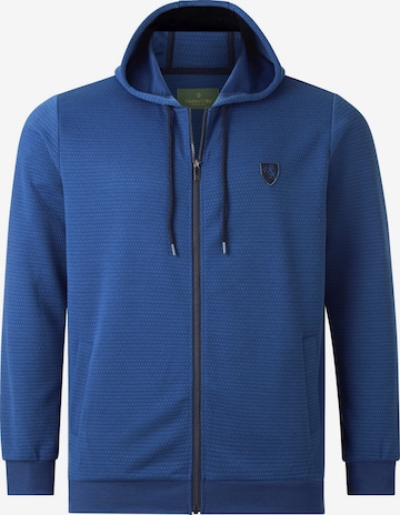 Charles Colby Zip-Up Hoodie ' Duke Trey ' in Blue: front