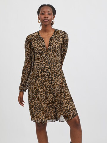 VILA Shirt Dress 'Amione' in Brown: front