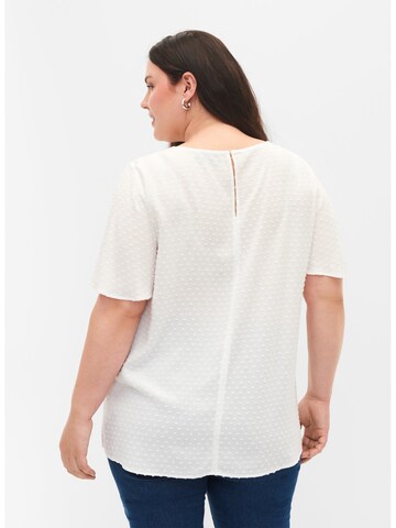 Camicia da donna 'Xuilt' di Zizzi in bianco