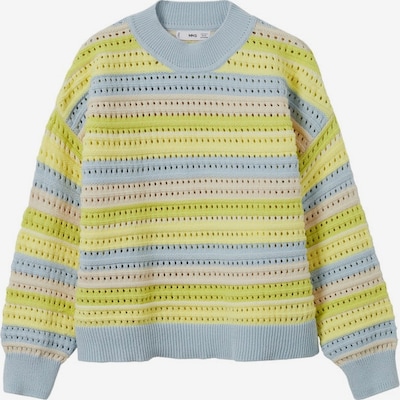 MANGO Sweater 'rumble' in Beige / Blue / Yellow, Item view