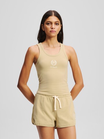 Chemise de nuit 'Hotel' Karl Lagerfeld en beige : devant