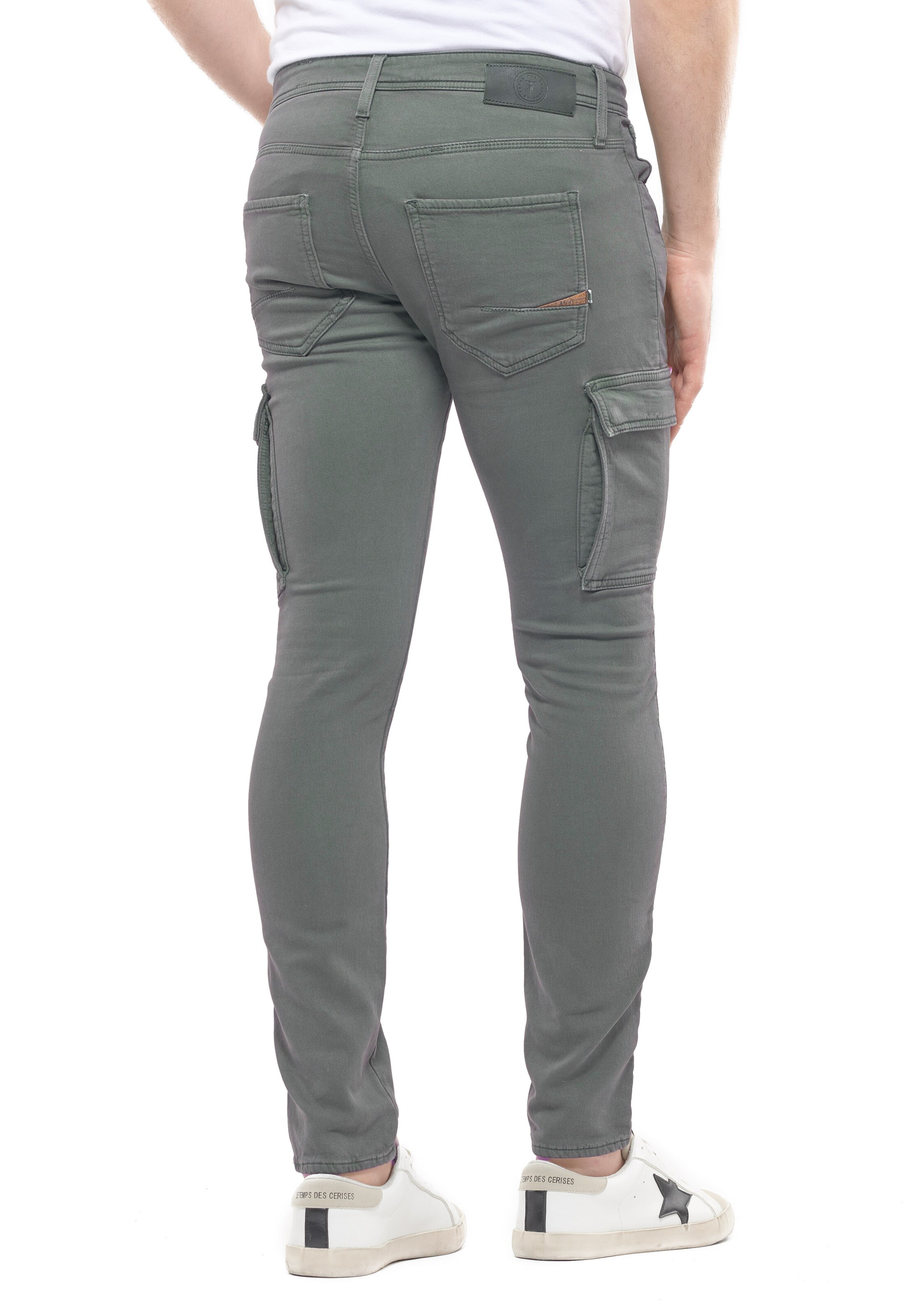 Le Temps Des Cerises Slimfit Cargobroek 'Jogg' in Grijs