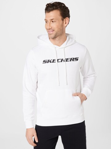 SKECHERS Athletic Sweatshirt in White: front
