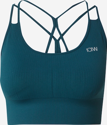 Soutien-gorge de sport ICANIWILL en vert : devant