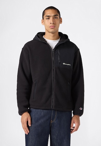 Champion Fleece jas in Zwart: voorkant