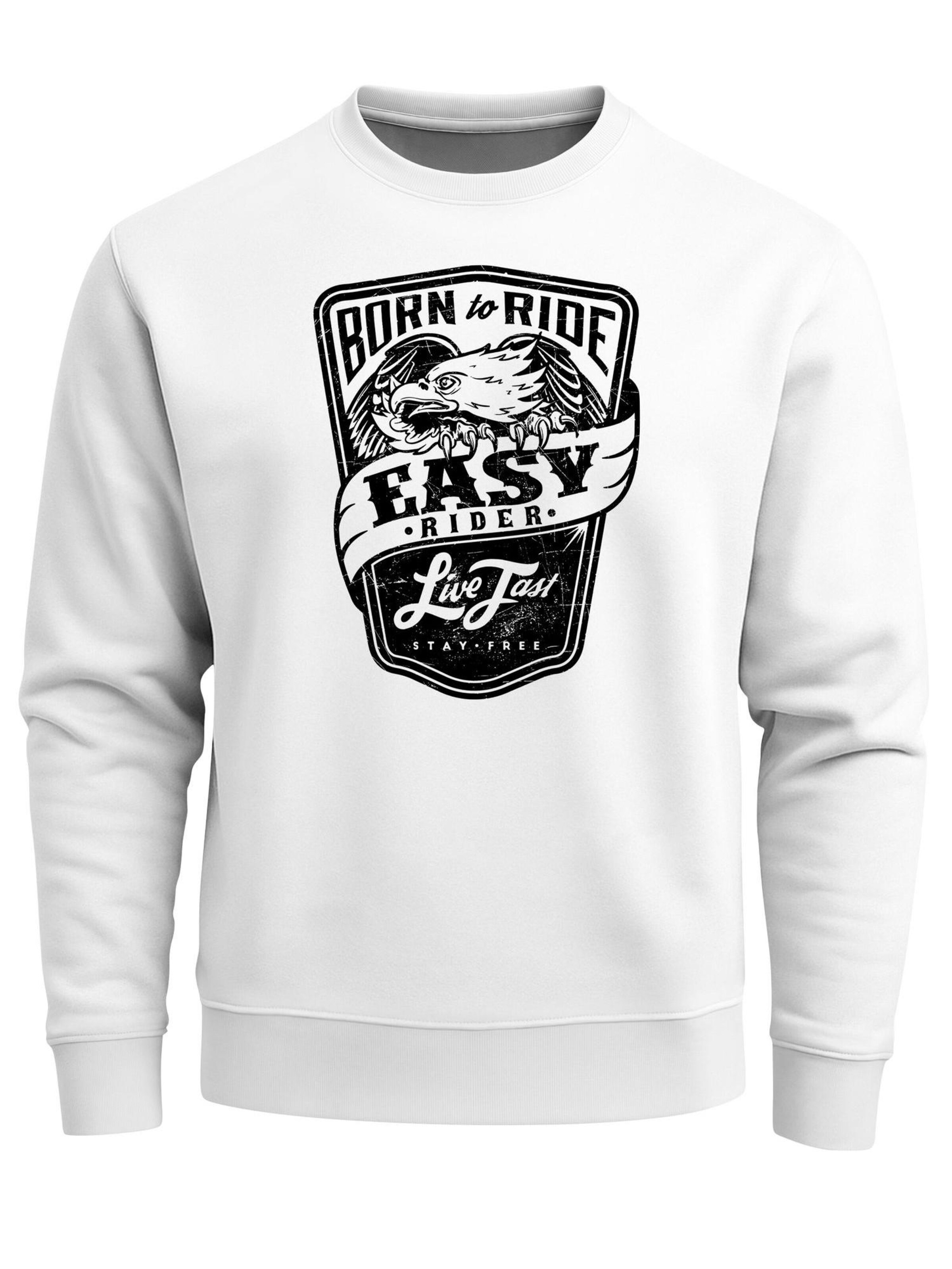 Neverless Sweatshirt 'Easy Rider' in White: front