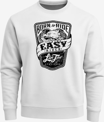 Neverless Sweatshirt 'Easy Rider' in Weiß: Vorderseite