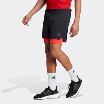 ADIDAS PERFORMANCE Normální Sportovní kalhoty 'Power Workout' – černá: přední strana