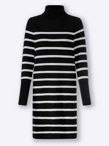 Rochie de la heine pe negru: față